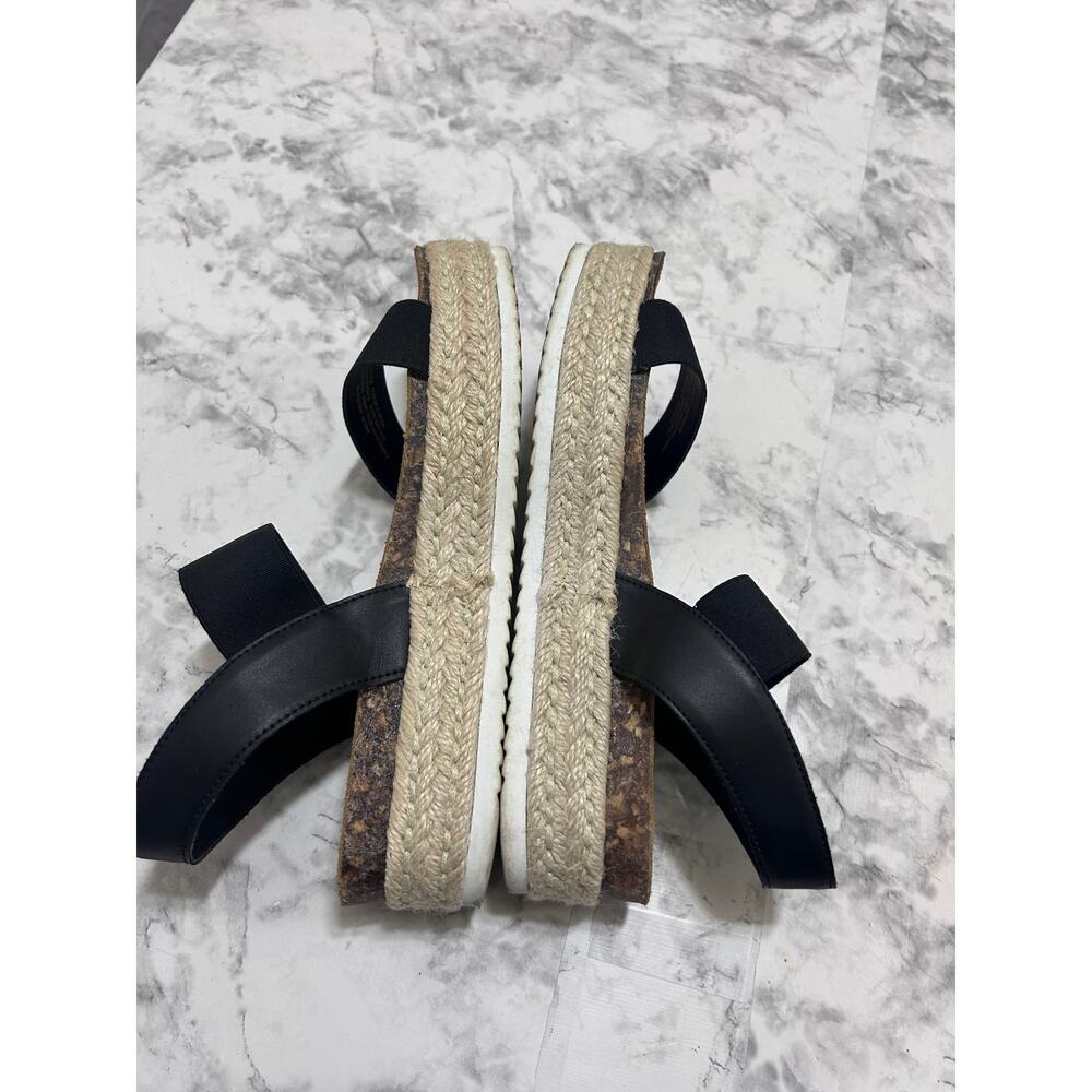 Women's Black Espadrille Sandals - Picture 6 of 9